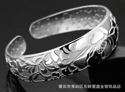 铜镀银莲花手镯 传统美学与现代工艺的完美融合